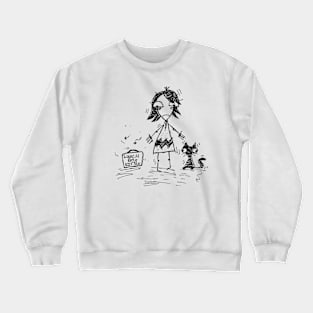 lunchbox kitten Crewneck Sweatshirt